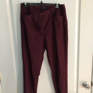 WHBM plum slim ankle pants size 10